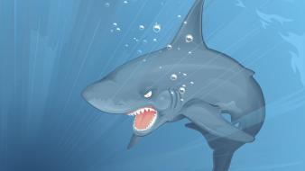 Nature sharks artwork wallpaper