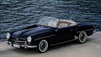 Ocean vintage cars mercedes-benz old fashion wallpaper