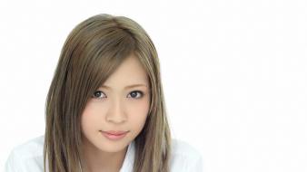 Schoolgirls japanese asians simple background yuuri shiina wallpaper