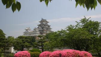 Spring (season) japanese gardens asian architecture bushes wallpaper