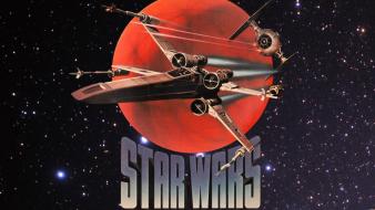 Star wars outer space x-wing tie fighter wallpaper