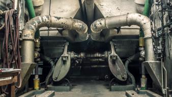 Steam old urban pipes industrial plants objects wallpaper