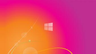 Sunset abstract pink orange windows 8 microsoft wallpaper