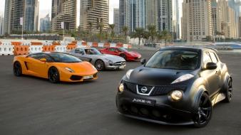 Tuned cities nissan juke-r lamborghini gallardo lp560-4 wallpaper