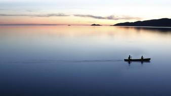 Water boats canoe wallpaper