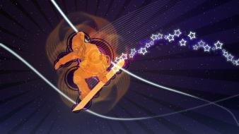 Abstract artwork snowboarding wallpaper