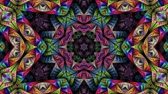 Abstract fractals psychedelic wallpaper