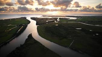 Clouds landscapes nature lithuania rivers baltic states unseen wallpaper