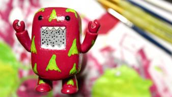 Domo domo-kun strawberries objects dragonfruit wallpaper
