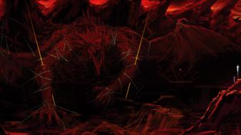 Dragons fantasy art demon wallpaper