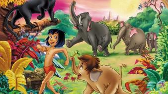 Forests animals drawings the jungle book mowgli wallpaper