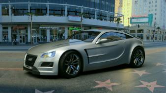 Futuristic cars audi concept art sports gray aqa wallpaper