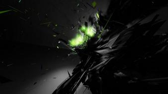 Green abstract explosions digital art explosion wallpaper