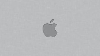 Light apple inc. apples grey background linen wallpaper