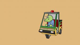 Minimalistic funny jurassic park parking wallpaper