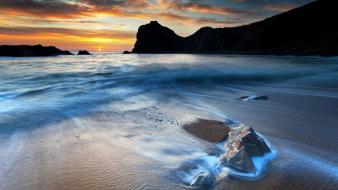 Ocean clouds nature beach rocks sea wallpaper