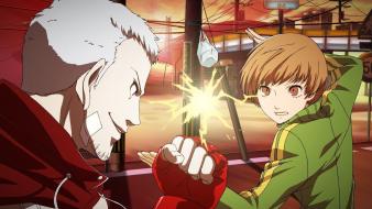 Persona series satonaka chie sanada akihiko 4: arena wallpaper