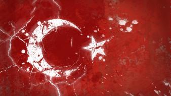 Political digital art turkish flag wallpaper