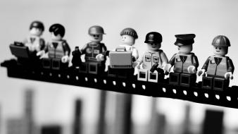 Skyscrapers worker legos wallpaper