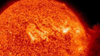Sun outer space stars eruption wallpaper