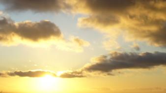 Sunset clouds sun wallpaper