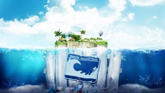 Water landscapes nature digital art photomanipulation wallpaper