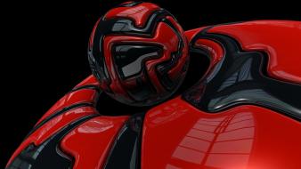 Abstract red balls wallpaper