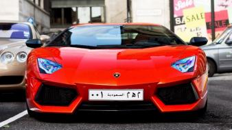 Cars lamborghini aventador front view wallpaper