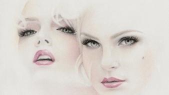 Faces twisted two wallpaper