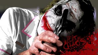 Joker chaos typography dark knight nurse uniform wallpaper
