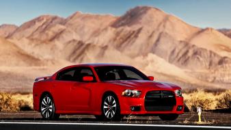 Landscapes red cars dodge charger wallpaper