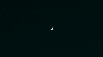 Outer space night moon skyscapes crescent wallpaper