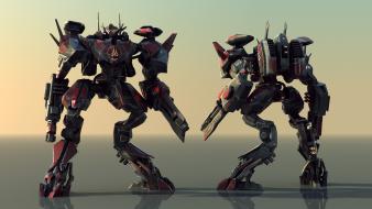 Robots machines digital art characters 3d cybran wallpaper