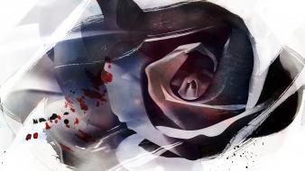 Roses white background alex cherry paint splatter wallpaper