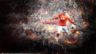 Soccer manchester united fc wayne rooney designed wallpaper