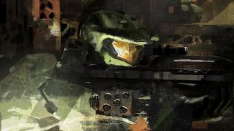 Spartan halo master chief digital art artwork wallpaper