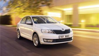 White cars skoda wallpaper
