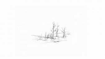 Winter minimalistic wallpaper