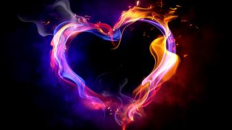 Abstract nature artwork hearts wallpaper