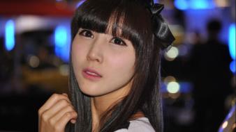 Asians korean black hair lee yoo eun wallpaper