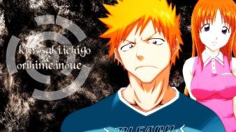 Bleach kurosaki ichigo inoue orihime wallpaper