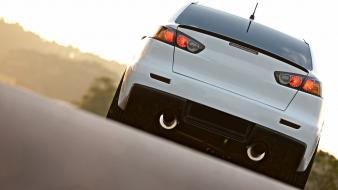 Cars roads tuning white mitsubishi lancer evolution x wallpaper
