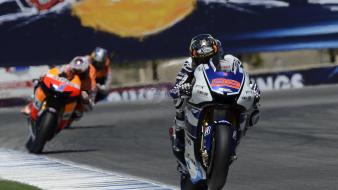 Casey stoner dani pedrosa grand prix racing wallpaper
