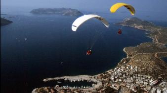 Nature beach holidays antalya parachuting sea wallpaper