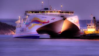 Nature ships catamaran wallpaper