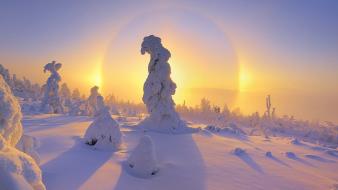 Nature sunlight snow landscapes wallpaper