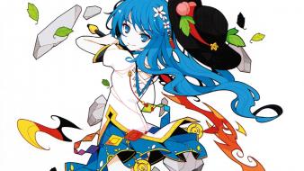 Of hisou looking back swords white ornaments wallpaper