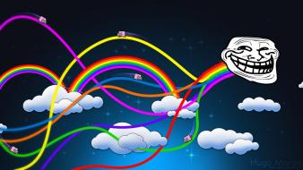 Trollface nyan cat wallpaper