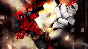 Wade wilson digital art headshot trooper pages wallpaper