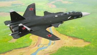 Aircraft military sukhoi su-47 berkut russians